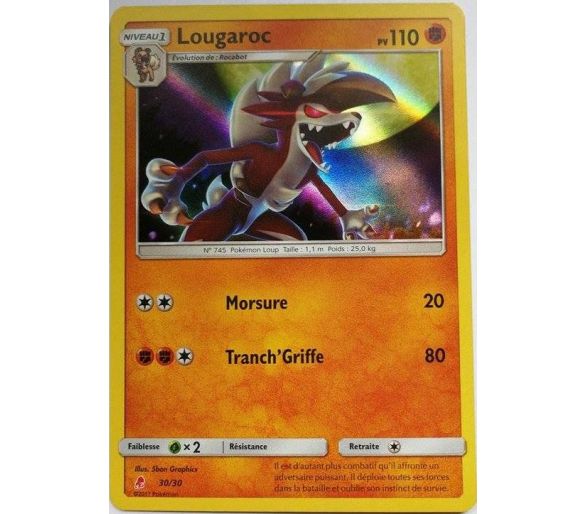 Lougaroc 100 Pv Carte Pokémon Holo