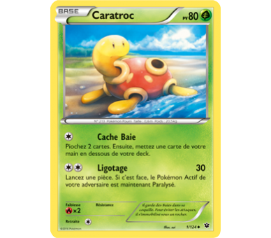 Caratroc Carte Peu Commune Pv 80 - 1/124 - XY10