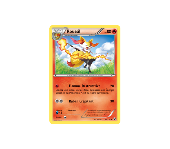 Roussil Carte Peu Commune Pv 80 - 12/124 - XY10