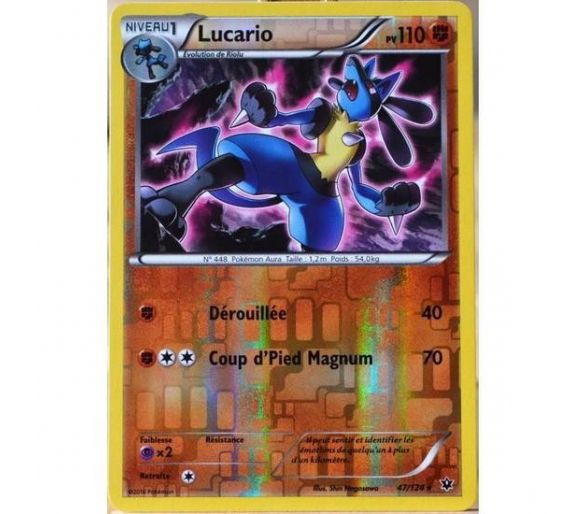 Lucario Carte Reverse Rare Pv 110 - 47/124 - XY10