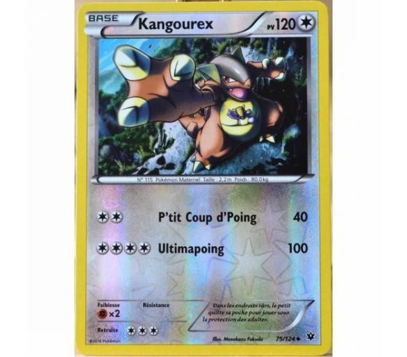 Kangourex Carte Reverse Peu Commune Pv 120 - 75/124 - XY10