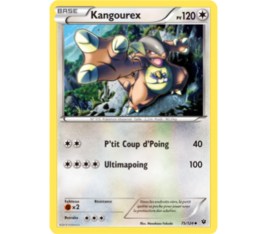 Kangourex Carte Peu Commune Pv 120 - 75/124 - XY10