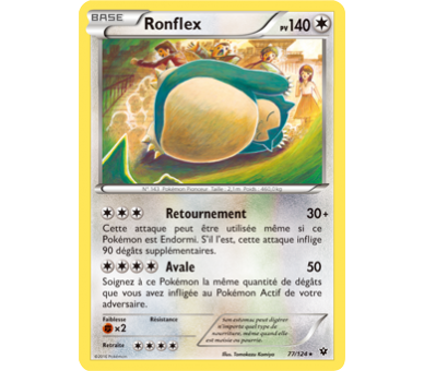 Ronflex Carte Rare Pv 140 - 77/124 - XY10