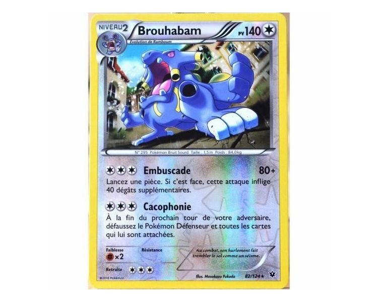 Brouhabam Carte Reverse Rare Pv 140 - 82/124 - XY10