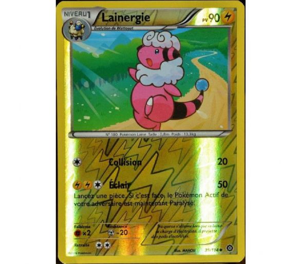 Lainergie Carte Reverse Peu Commune 90 Pv - 39/114 - XY11