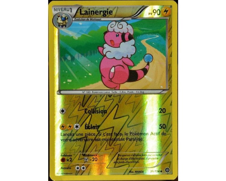 Lainergie Carte Reverse Peu Commune 90 Pv - 39/114 - XY11