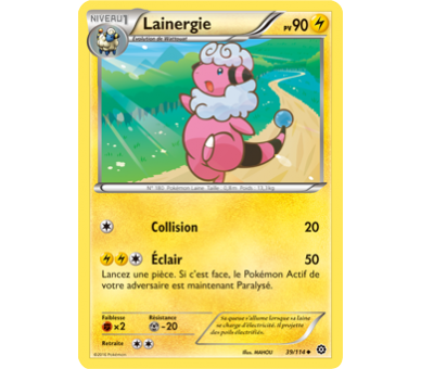 Lainergie Carte Peu Commune 90 Pv - 39/114 - XY11