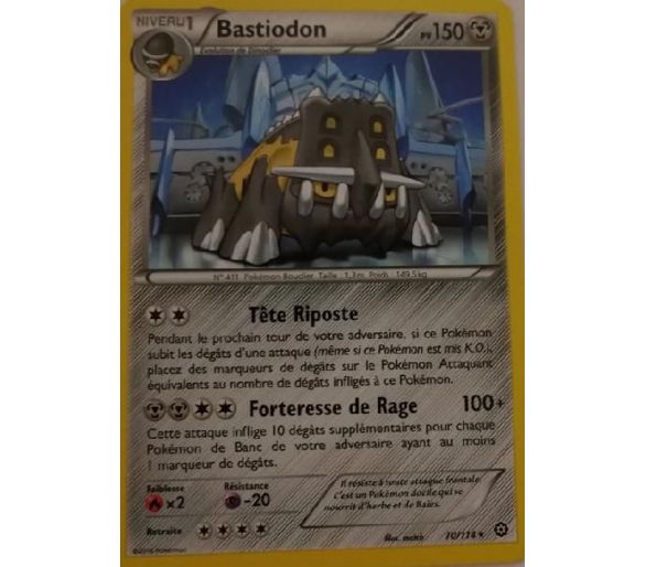 Bastiodon Carte Rare 150 Pv - 70/114 - XY11