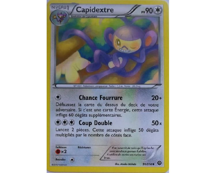 Capidextre Carte Peu Commune 90 Pv - 91/114 - XY11