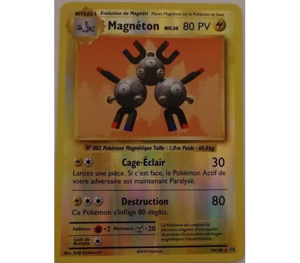 Magnéton Carte Reverse Rare 80 Pv - XY12 - 38/108