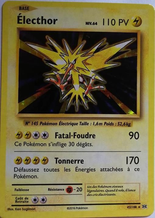 42/108 Carte Pokemon Neuve Française Electhor Holo XY12:Evolutions