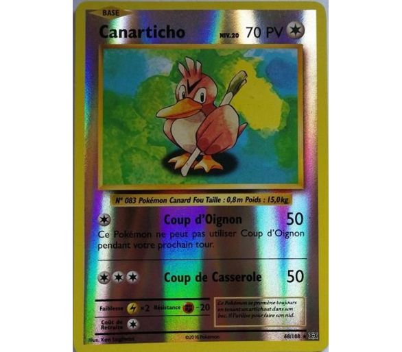 XY12 Evolutions ☺ Carte Pokémon Canarticho 68/108 VF NEUVE 