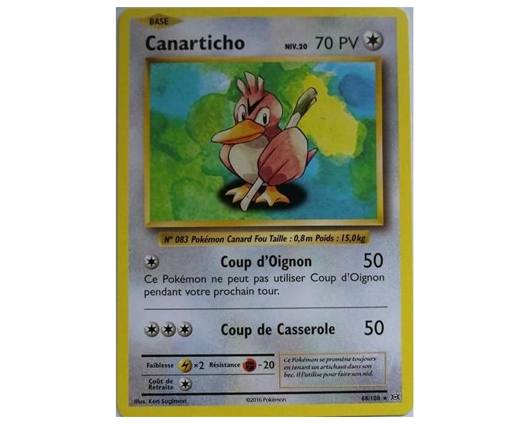 Canarticho Carte Rare 70 Pv - XY12 - 68/108