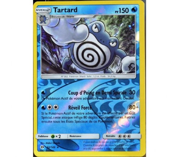 Tartard Carte Reverse Rare 150 Pv - Soleil Et Lune - 32/149