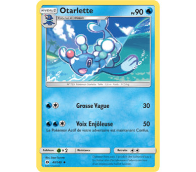 Otarlette Carte Peu Commune 90 Pv - Soleil Et Lune - 40/149
