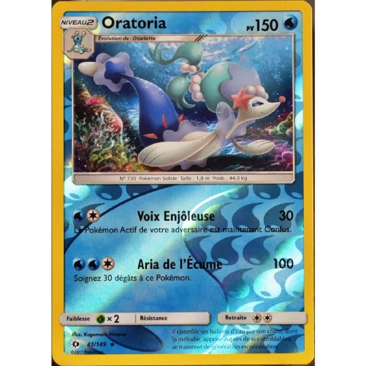 ORATORIA 150PV 41//149 NEUF CARTE POKEMON