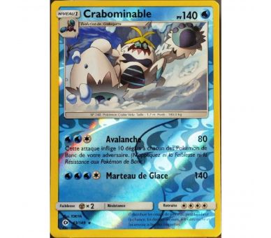 Crabominable Carte Reverse Rare 140 Pv - Soleil Et Lune - 43/149