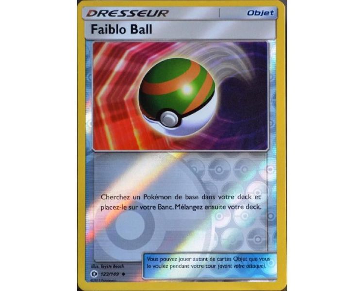 Faiblo Ball Carte Reverse Peu Commune - Soleil Et Lune - 123/149