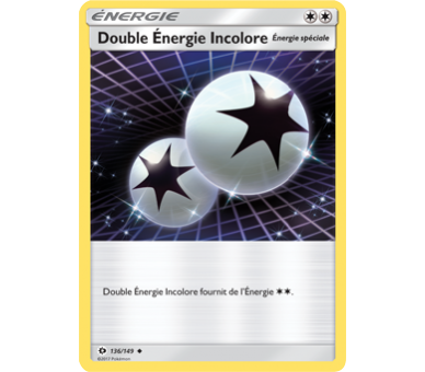 Double Energie Incolore Carte Peu Commune - Soleil Et Lune - 136/149
