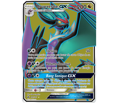 Bruyverne Gx 200 Pv Carte Pokémon Full Art - Soleil et Lune Ombres Ardentes - 141/147