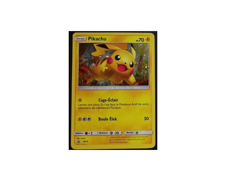 Pikachu Carte Holo 70 Pv - SM76