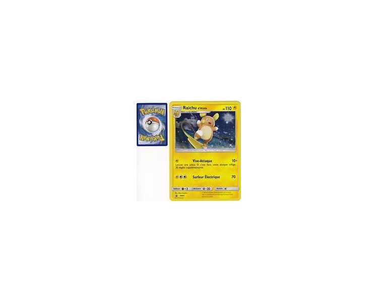 Raichu d'Alola Pv 110 JUMBO SM65 - Carte Pokémon Holograpique 