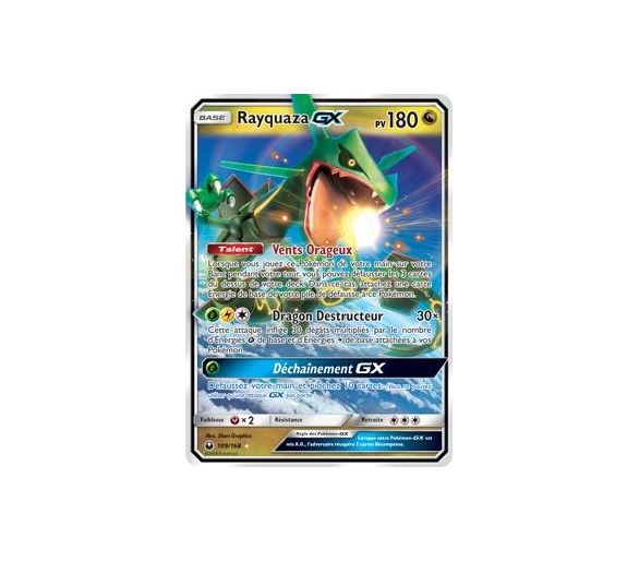 Jeux de Cartes Pokémon : Rayquaza GX pv180 109-168 Tempete Celeste Sl7 Vf Neuf