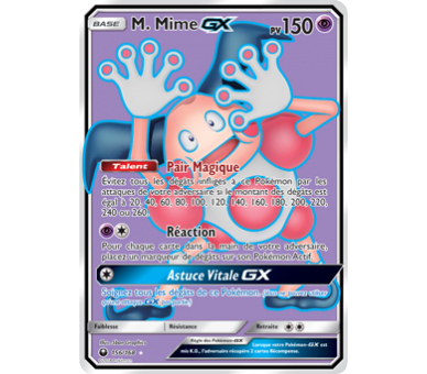 Carte Pokemon Full Art M. Mime GX pv 150 - 156/168 SL07