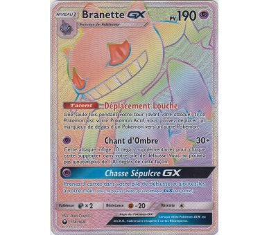 Branette Gx pv 190 Full Art Carte Pokemon SECRETE Arc en Ciel 174-168 SL7 Tempete Celeste