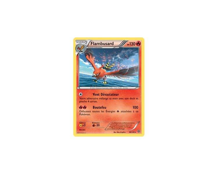 Flambusard 130 Pv 28 146 Xy Acheter Des Cartes Pokemon Au Detail