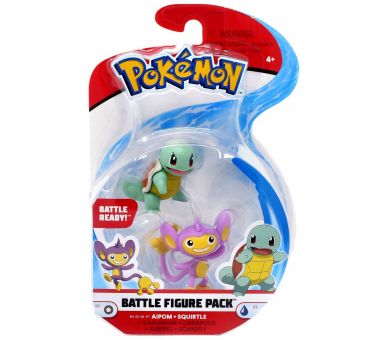 Pack de 2 figurines Pokémon : Carapuce vs Capumain