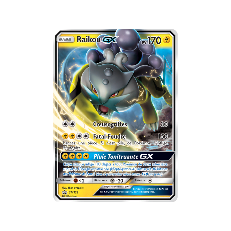 Carta Pokemon Raikou GX Original Copag