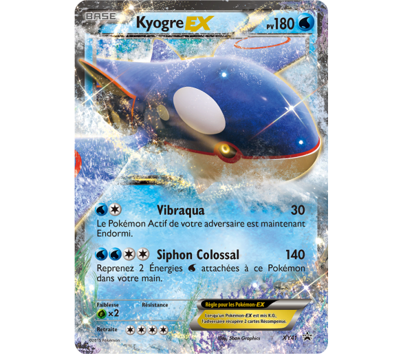 Kyogre EX Pv 180 - XY41 - Etoile Promo