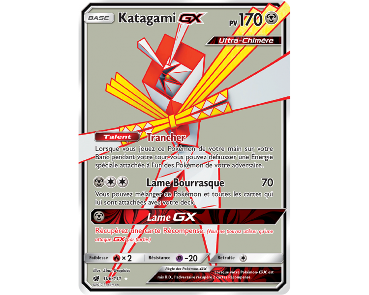 Katagami GX Carte Full Art Ultra-Chimère 170 Pv - SL4 - 106/111