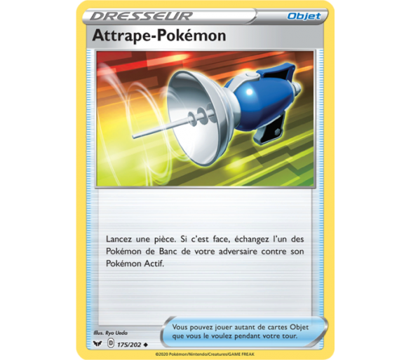 Carte Dresseur Objet Attrape-Pokémon 175/202 - Carte Peu commune - Epée et Bouclier 