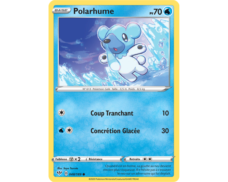 Polarhume Pv 70 048/189 - Carte Commune - Épée et Bouclier - Ténèbres Embrasées Polarhume Pv 70 048/189 - Carte Commune - Épée et Bouclier - Ténèbres Embrasées