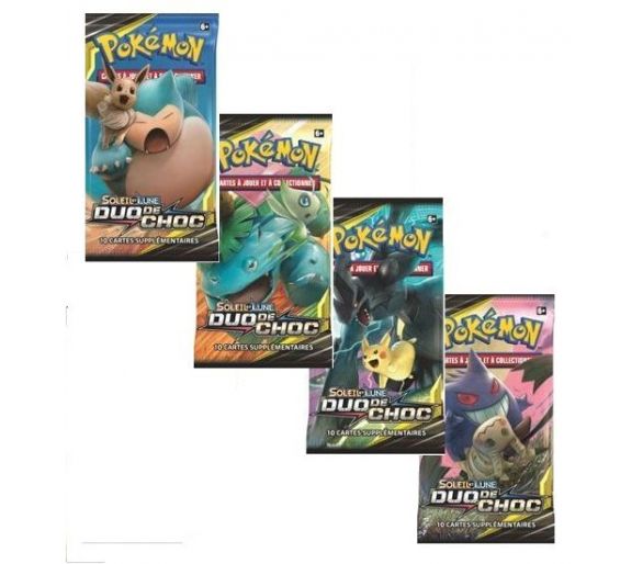 Lot de 4 Boosters Blister Duo de Choc Illustration Differentes VF Neuf