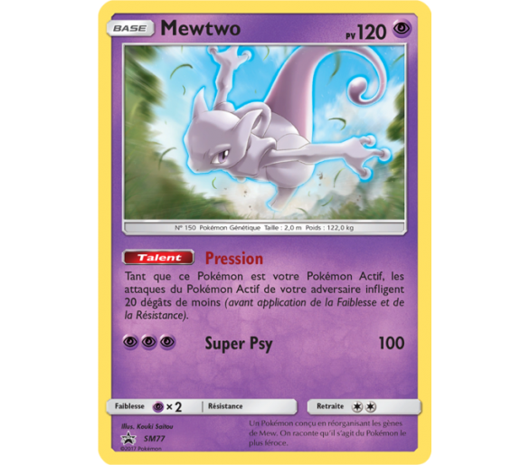 Mewtwo Carte Holo 120 Pv - SM77