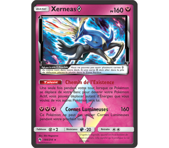 Carte Rare Xerneas 160 PV - 144/214