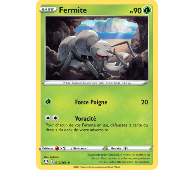 Fermite Pv 90 010/163 - Carte Peu Commune - Épée et Bouclier 5 - Styles de Combat