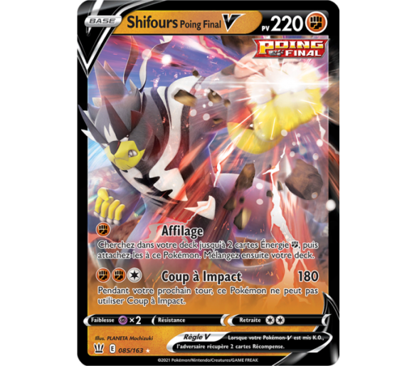 PYROBUT V 043/264 PV220 HOLO REVERSE EB08 POING FURIEUX CARTE POKEMON FR RARE PYROBUT V 043/264 PV220 HOLO REVERSE EB08 POING FURIEUX CARTE POKEMON FR RARE