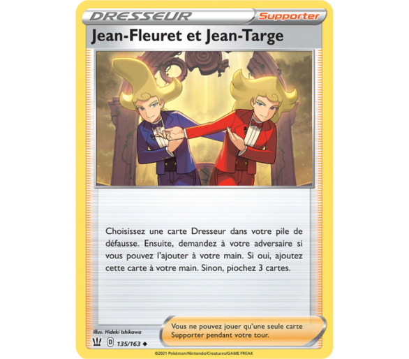 Dresseur Jean-Fleuret et Jean-Targe - Carte Peu commune 135/163 - Épée et Bouclier 5 - Styles de Combat