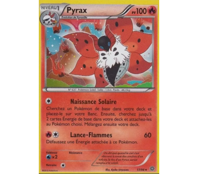 Carte Pokémon Reverse Pyrax Pv 100 - 17/98