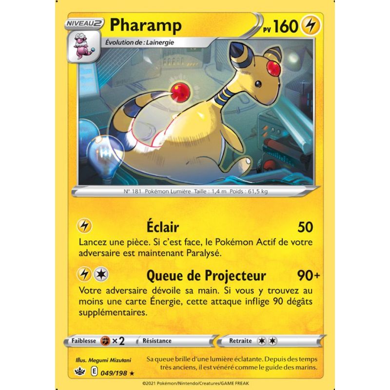 Carte Pokémon Pharamp 057/189 EB3 Rare Reverse Ténèbres Embrasées NEUF FR 