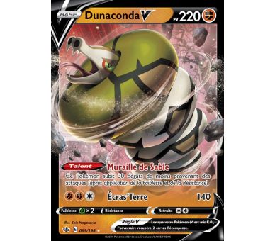 Dunaconda-V Pv 220 089/198 - Carte Ultra Rare - Épée et Bouclier - Règne de Glace