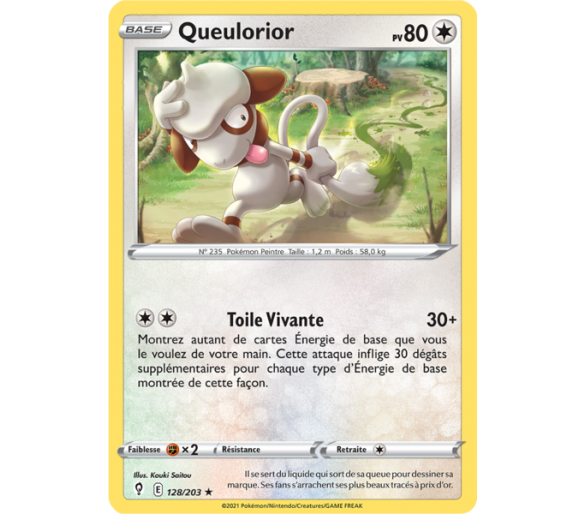 Queulorior Pv 80 128/203 - Carte Rare - Épée et Bouclier - Évolution Céleste