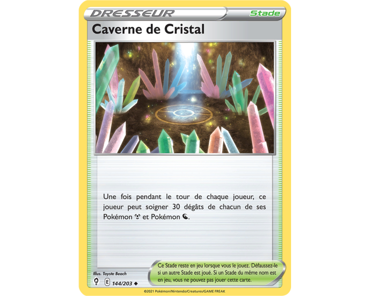 Stade - Caverne de Cristal 144/203 - Carte Peu Commune - Épée et Bouclier - Évolution Céleste