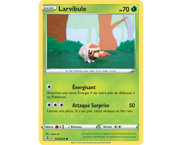 Larvibule Pv 70 018/264 - Carte Commune - Épée et Bouclier - Poing de Fusion