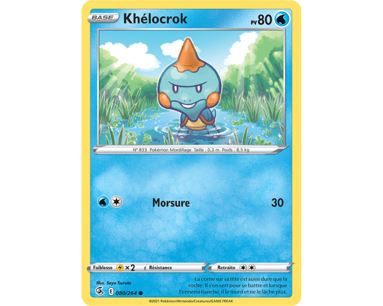 Khélocrok Pv 80 080/264 - Carte Commune Reverse - Épée et Bouclier - Poing de Fusion