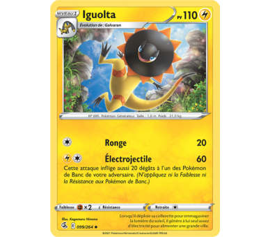 Iguolta Pv 110 099/264 - Carte Peu Commune Reverse - Épée et Bouclier - Poing de Fusion